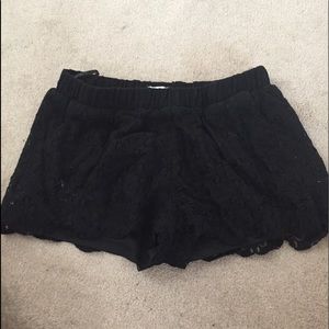 Black lacy shorts